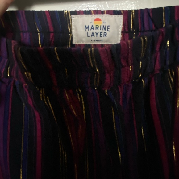 Marine Layer Women’s XS Purple, pink, gold striped pants - Picture 8 of 8